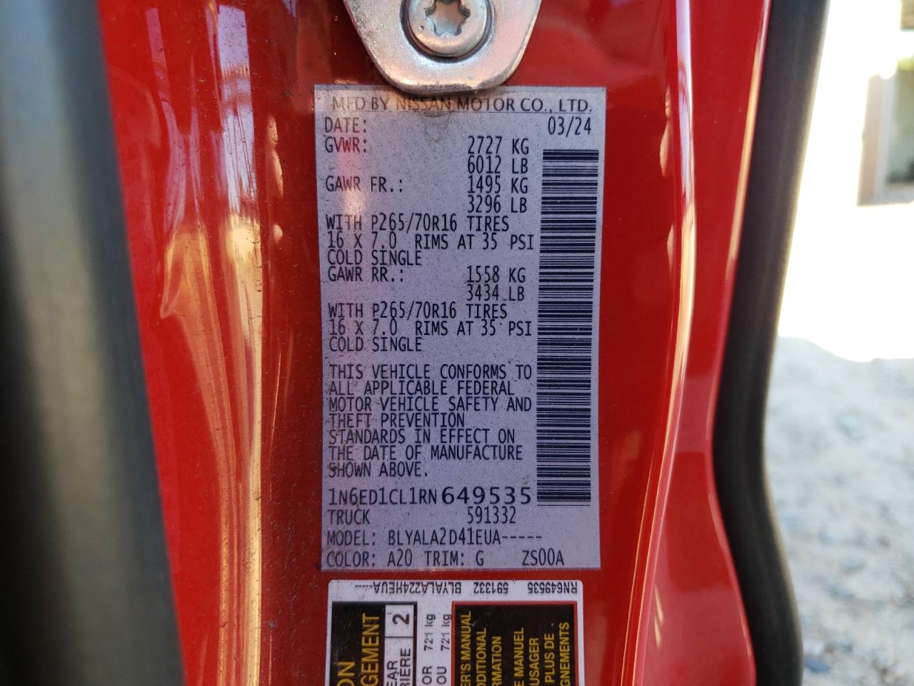 Nissan Frontier S Image 10