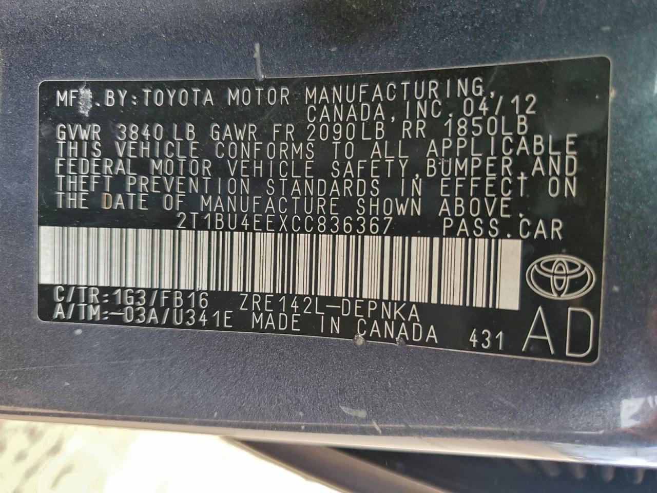 Toyota Corolla Base Image 10