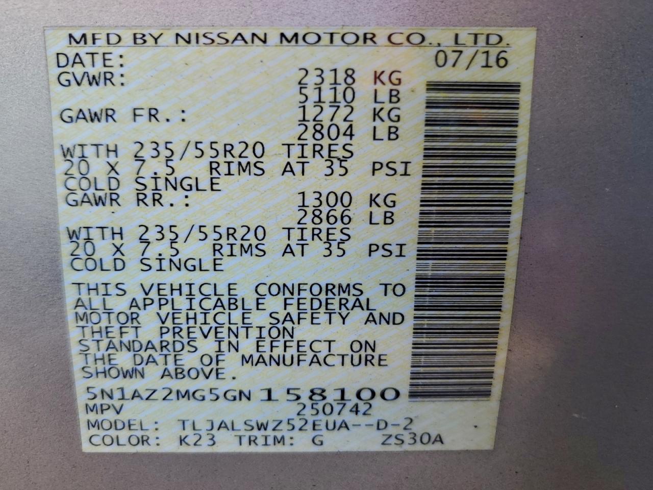 Nissan Murano S Image 12