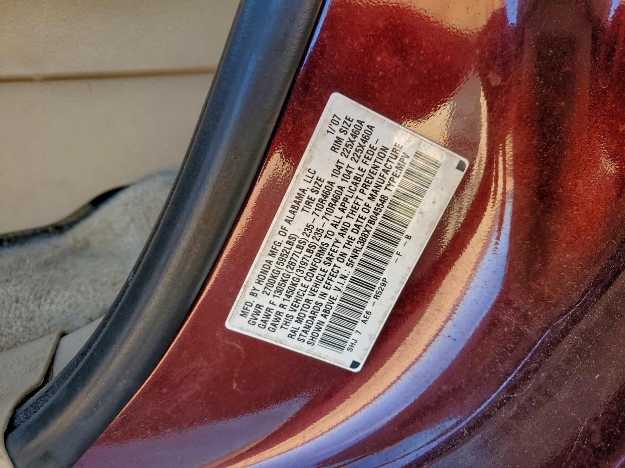 Honda Odyssey Touring Image 3