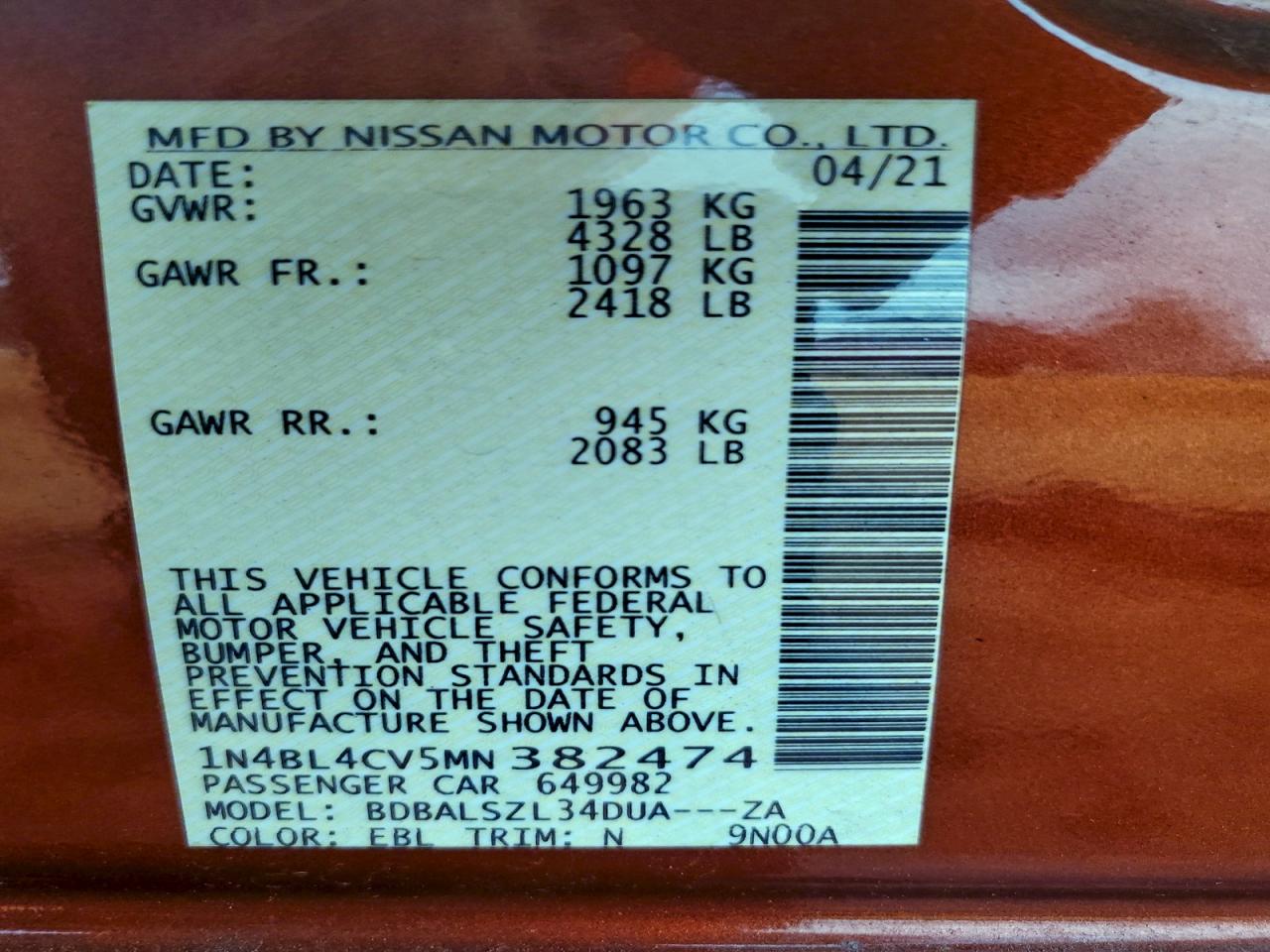 Nissan Altima Sr Image 9