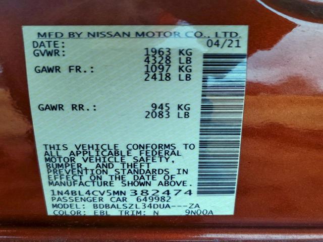 Nissan Altima Sr Image 9