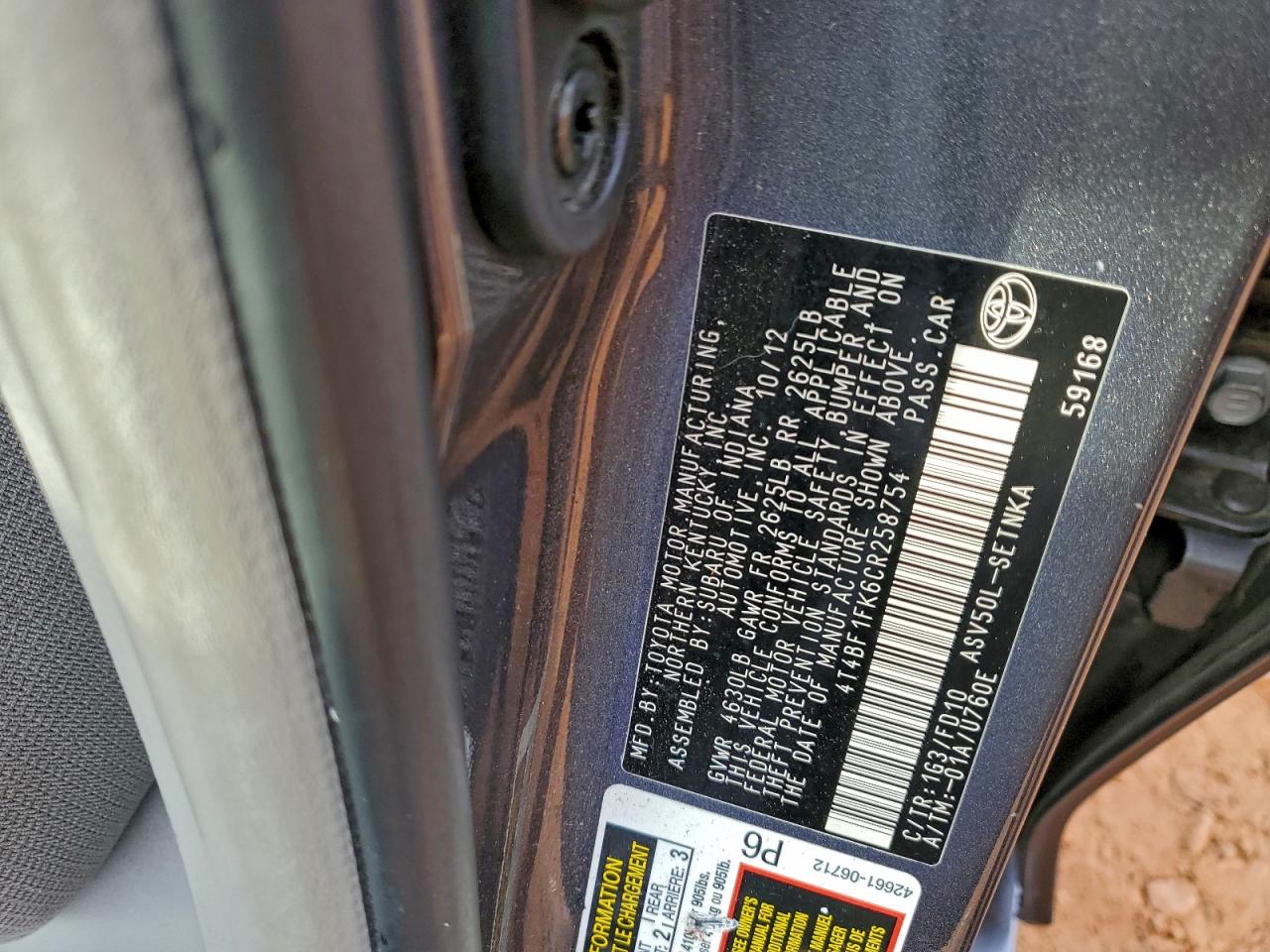 Toyota Camry Base Image 12