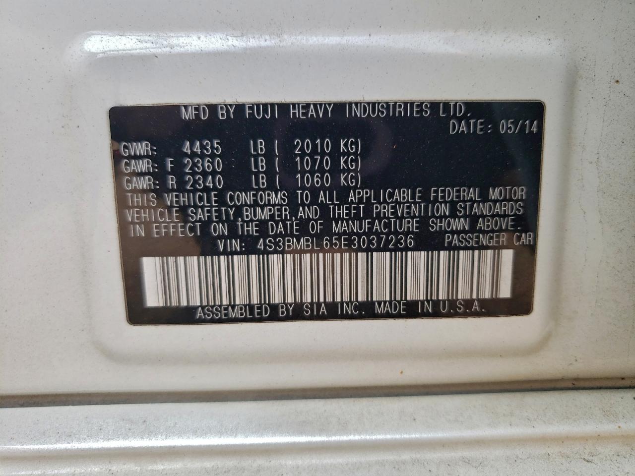 Subaru Legacy 2.5i Limited Image 12